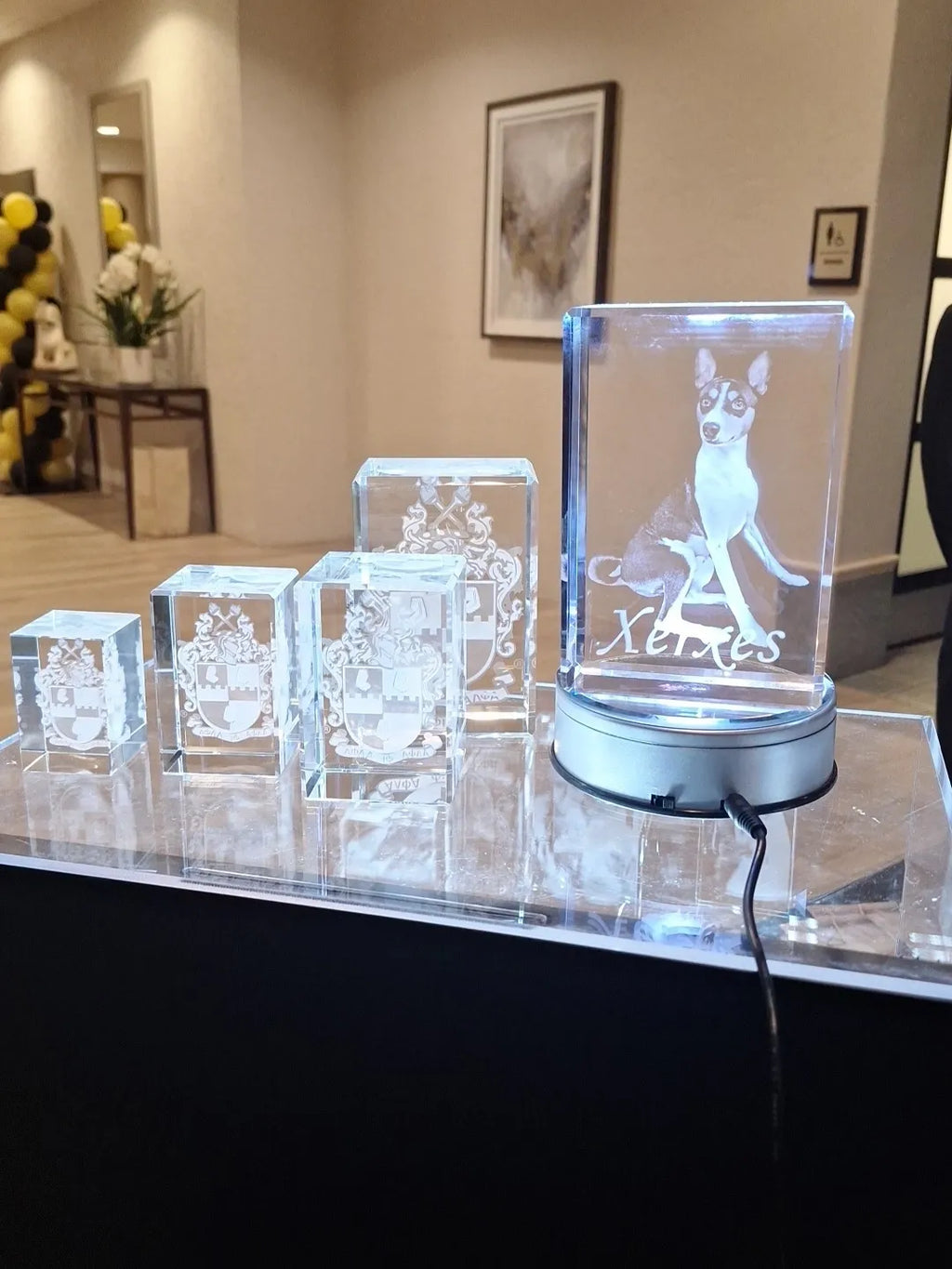 ΑΦΑ 3D Engraved Crystal